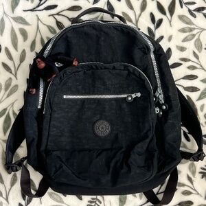 Kipling Black Nylon Laptop Backpack